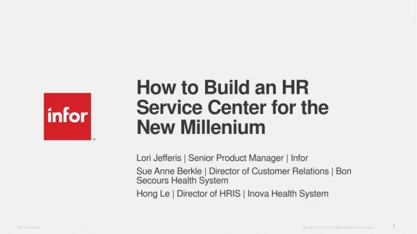 How to Build an HR Service Center for the New Millenium