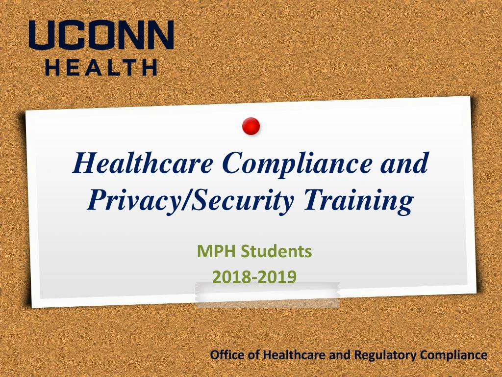 healthcare compliance and privacy security training