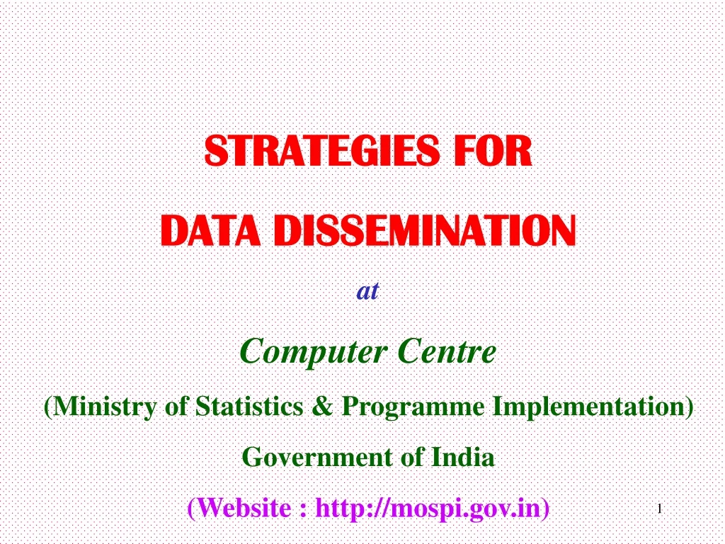 strategies for data dissemination at computer
