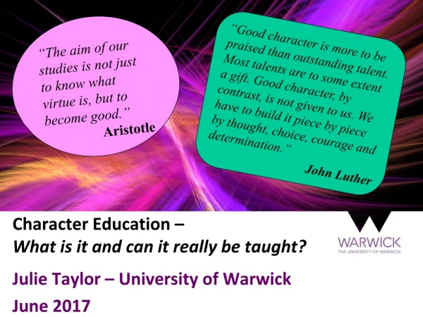 Character Education – What is it and can it really be taught?