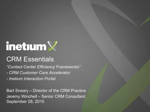 CRM Essentials