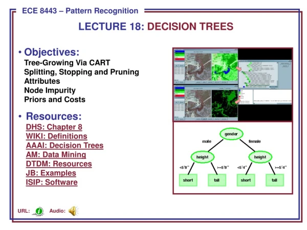 LECTURE 18: DECISION TREES