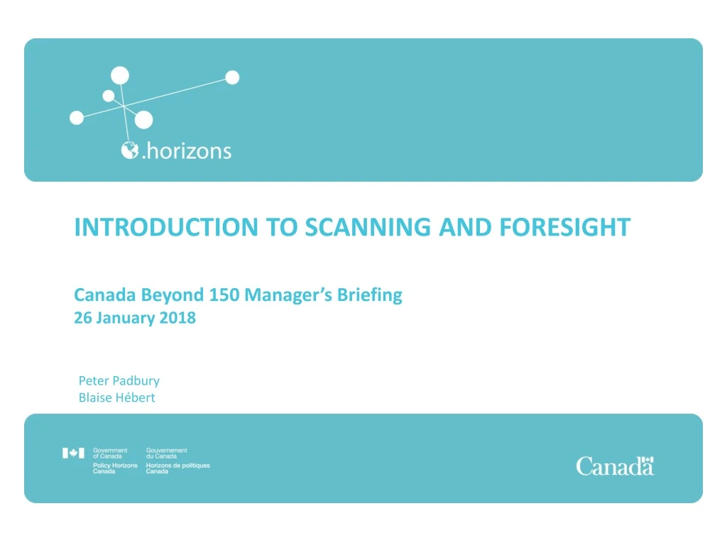 introduction to scanning and foresight canada