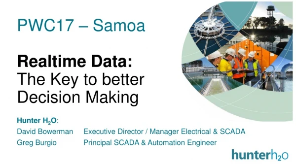 PWC17 – Samoa Realtime Data: The Key to better Decision Making