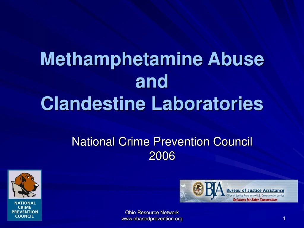 methamphetamine abuse and clandestine laboratories