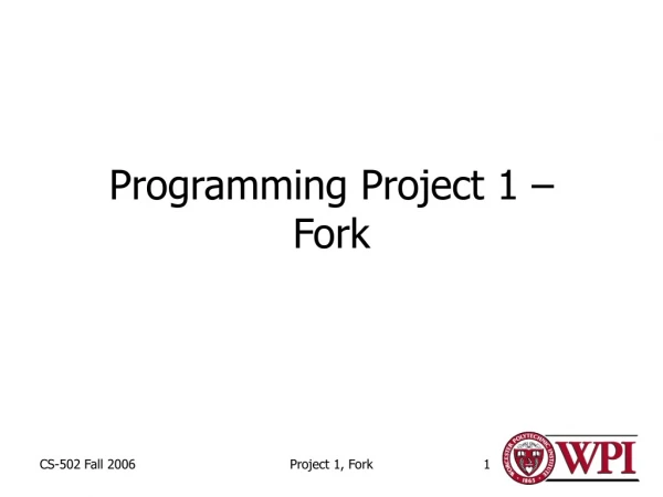 Programming Project 1 – Fork