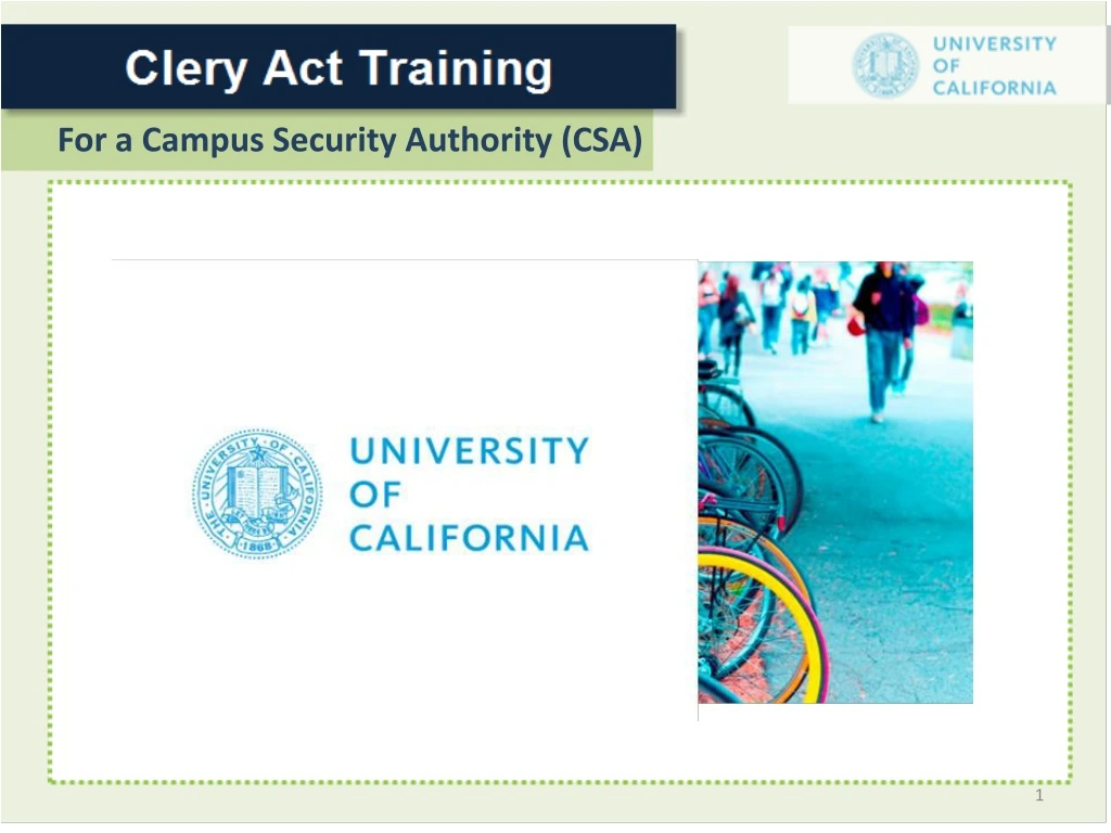 for a campus security authority csa