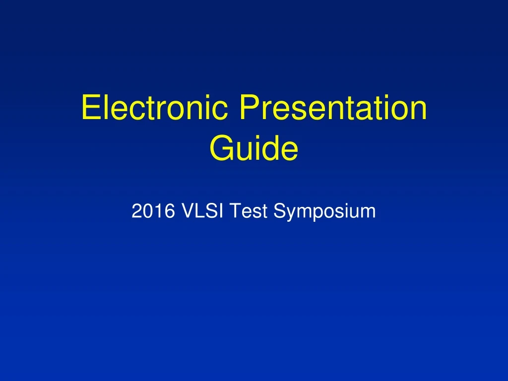 electronic presentation guide