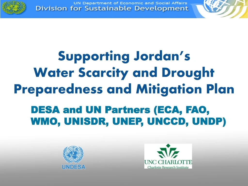 supporting jordan s water scarcity and drought preparedness and mitigation plan
