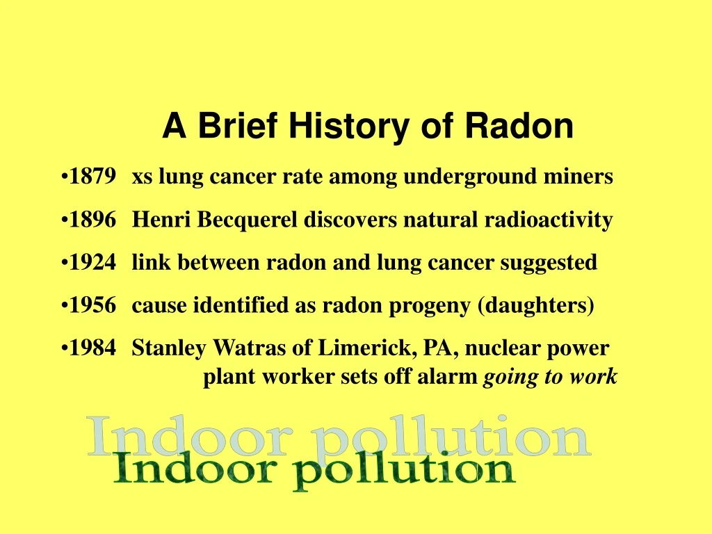 a brief history of radon