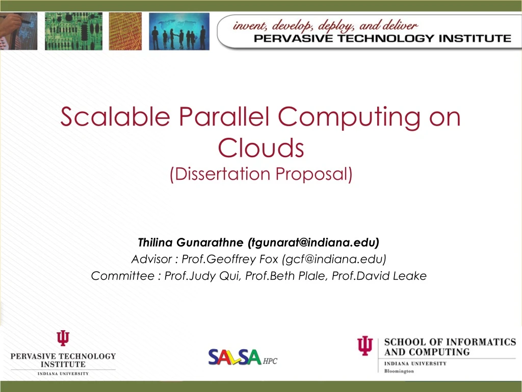 scalable parallel computing on clouds dissertation proposal