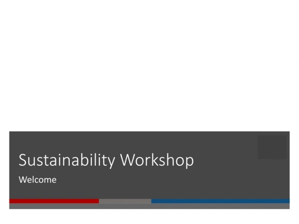 Sustainability Workshop