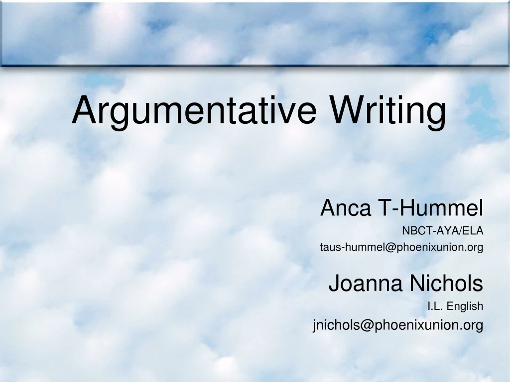 argumentative writing