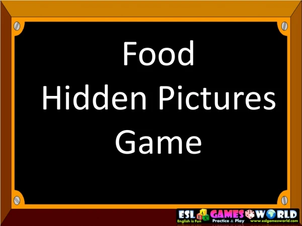 Food Hidden Pictures Game