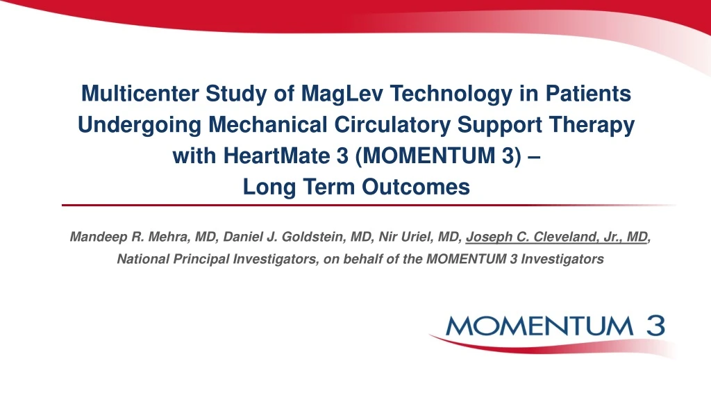 multicenter study of maglev technology