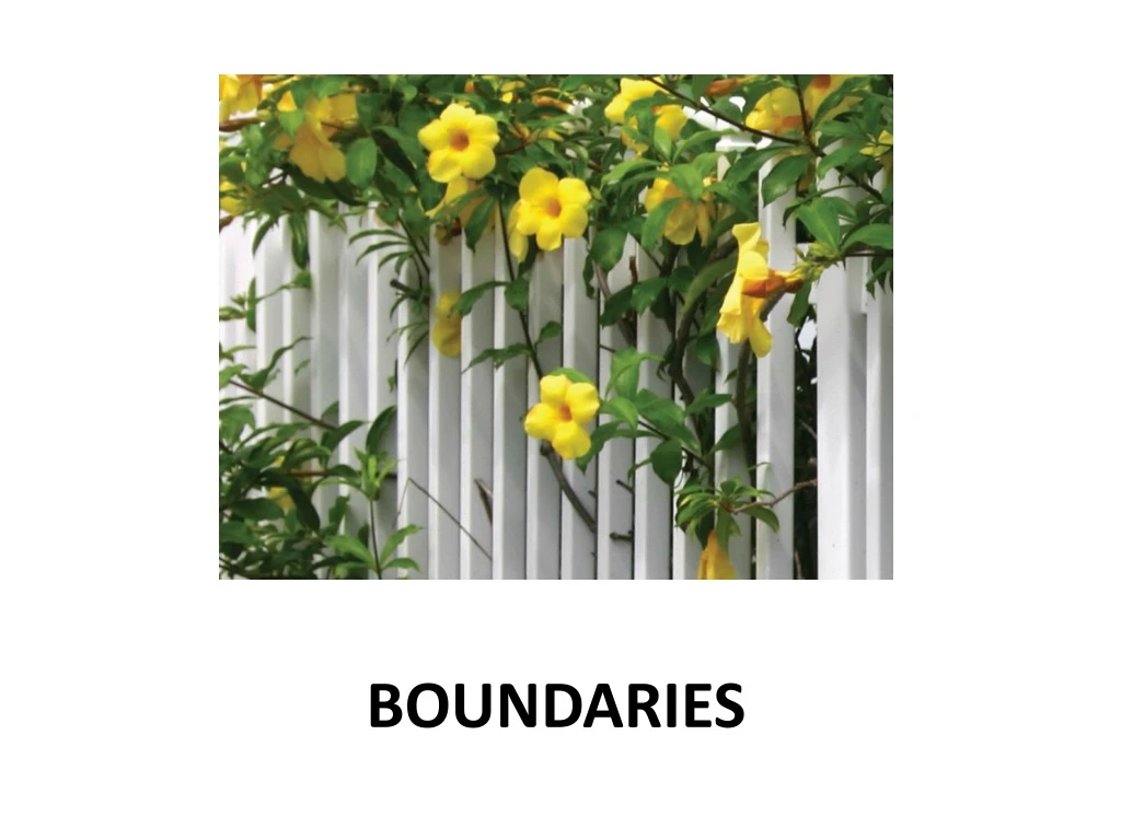 boundaries