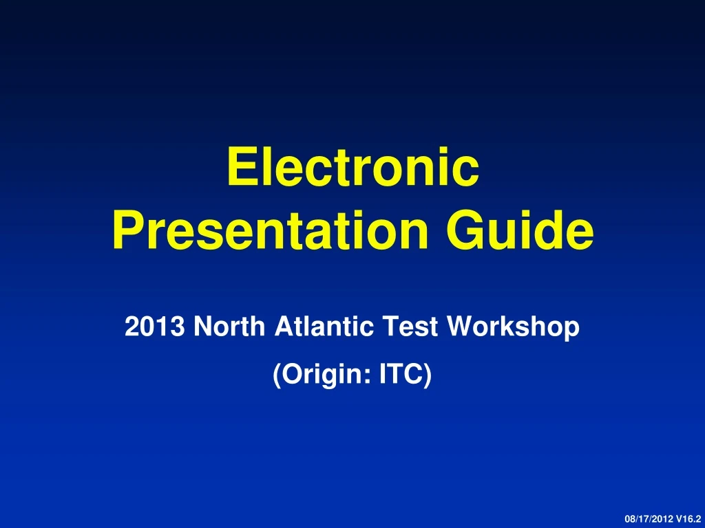 electronic presentation guide