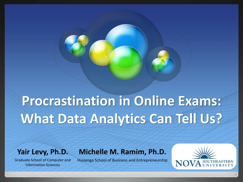 procrastination in online exams what data analytics can tell us