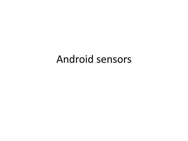 Android sensors