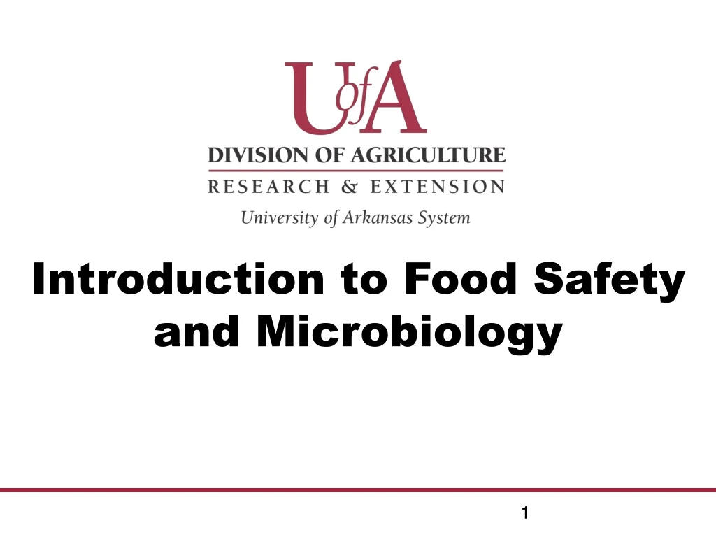 introduction to food safety and microbiology