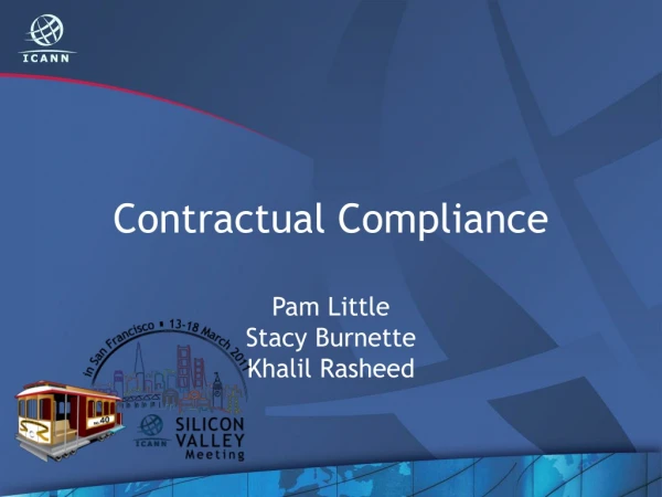 Contractual Compliance Pam Little Stacy Burnette Khalil Rasheed