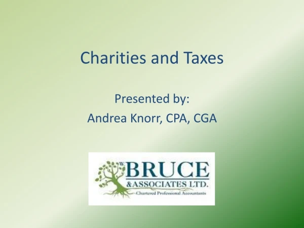 Charities and Taxes