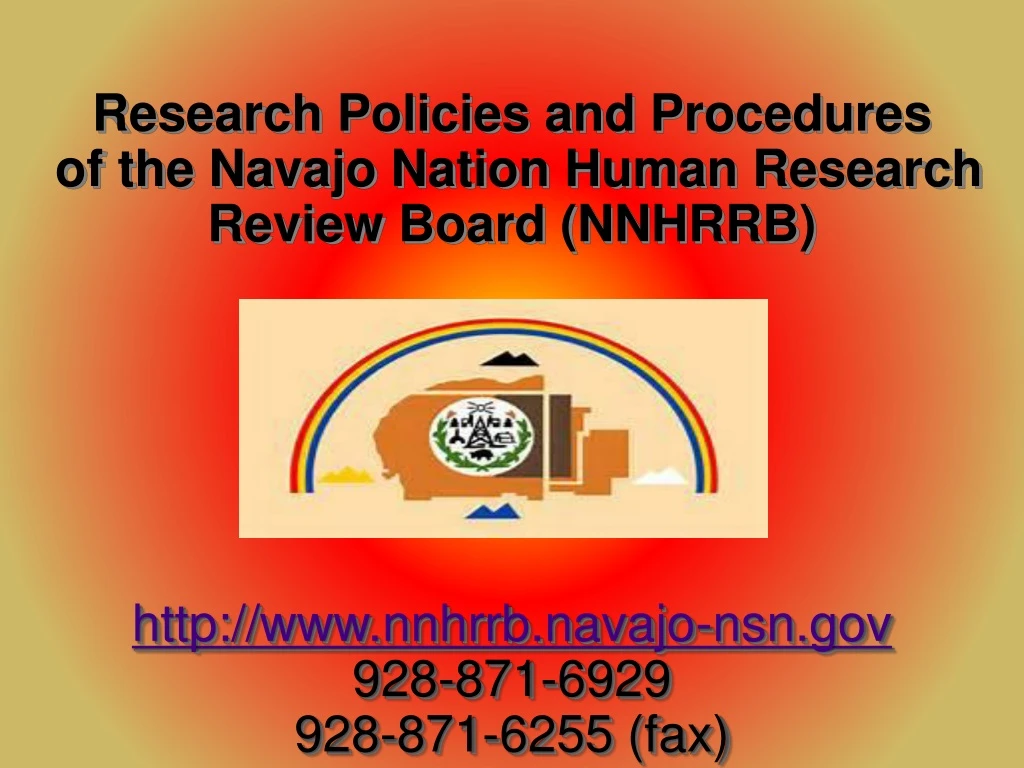 research policies and procedures of the navajo