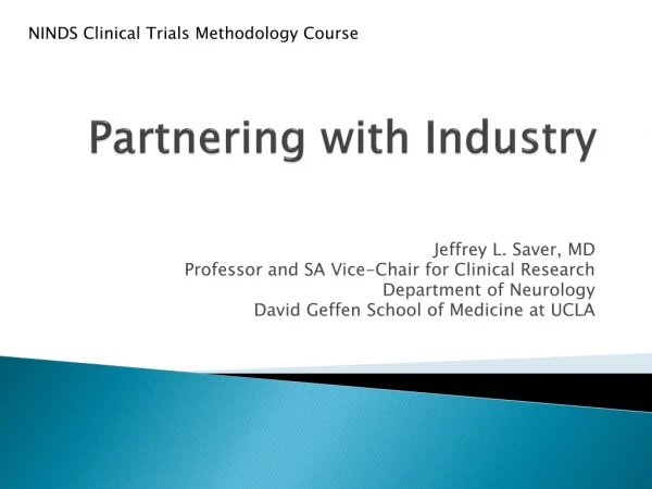 Partnering with Industry