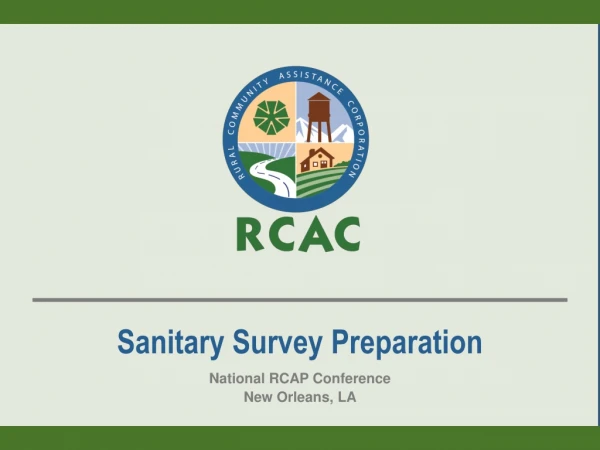 Sanitary Survey Preparation