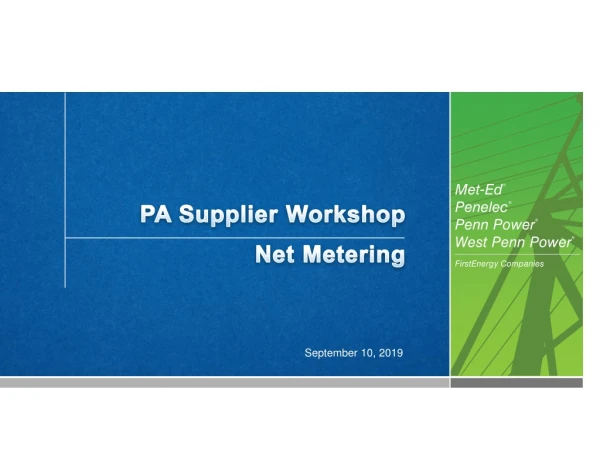 PA Supplier Workshop