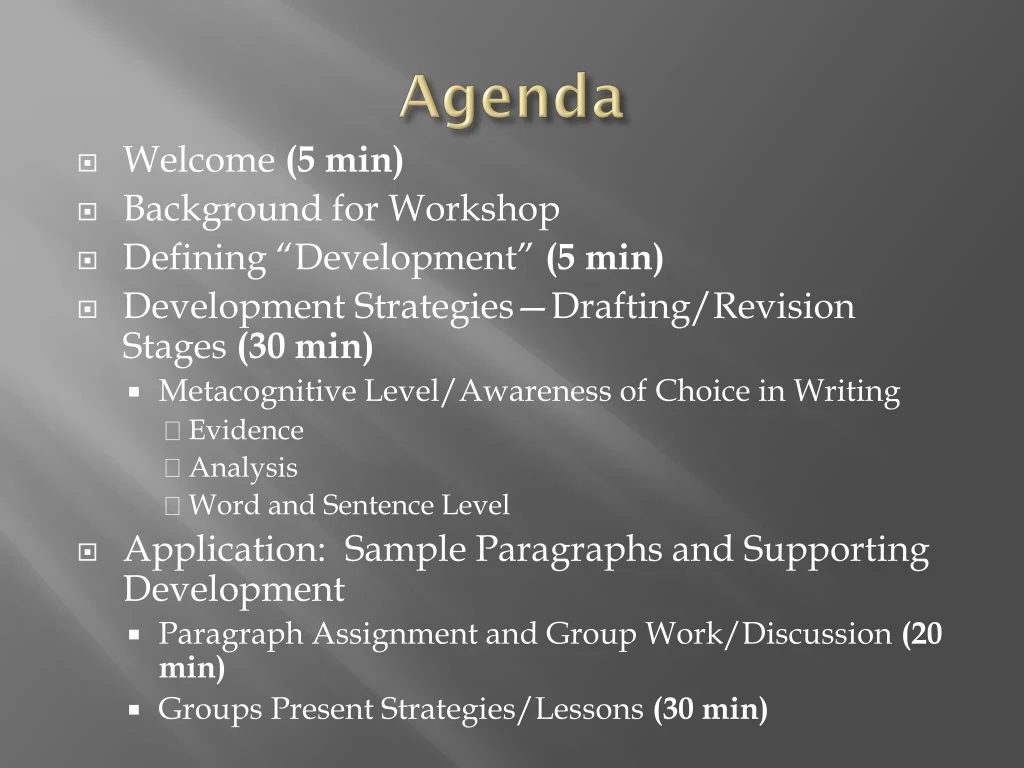 agenda