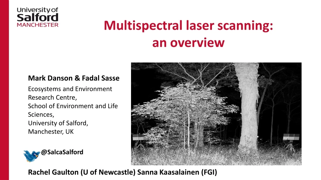 multispectral laser scanning an overview