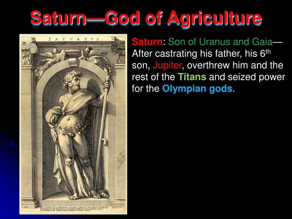 saturn god of agriculture