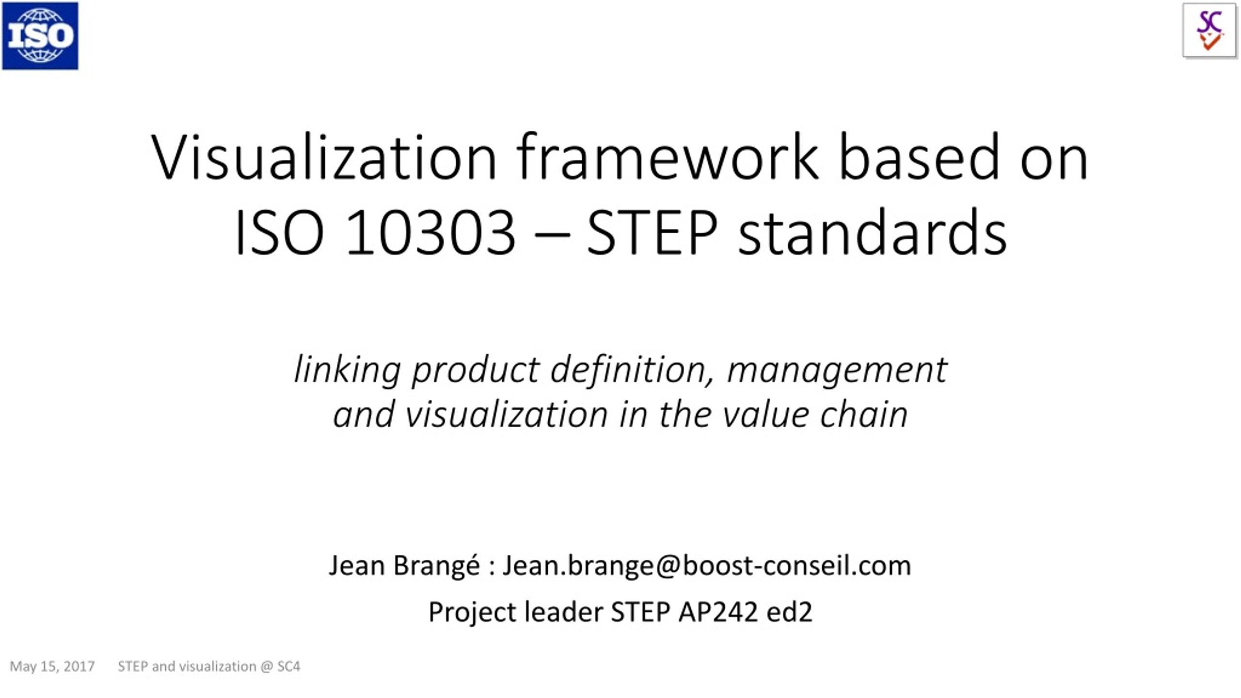 Framework for STEP-based 3D Visualization - slide 1