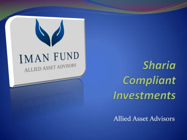 Sharia Compliant Investments