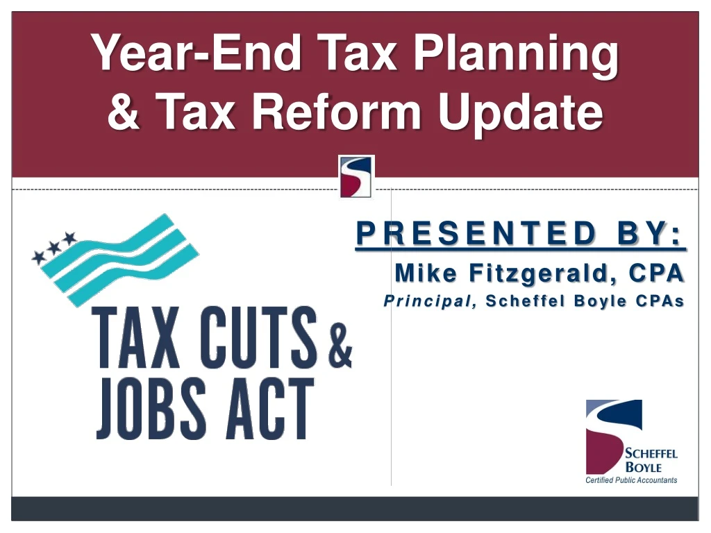 year end tax planning tax reform update