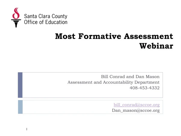 Most Formative Assessment Webinar