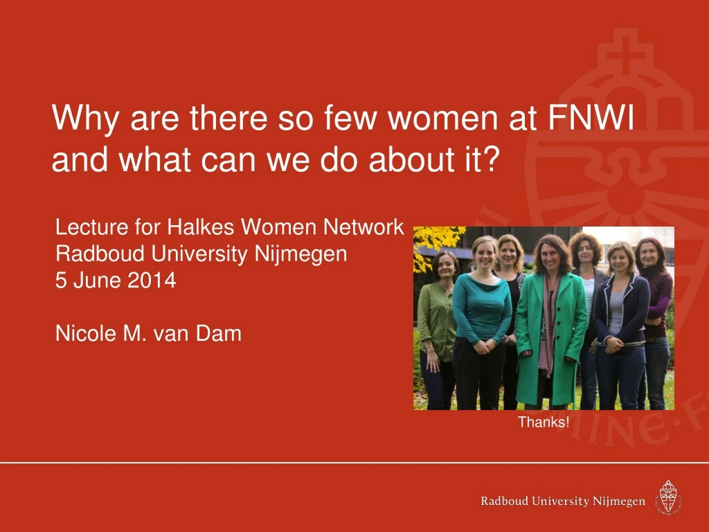 why are there so few women at fnwi and what can we do about it
