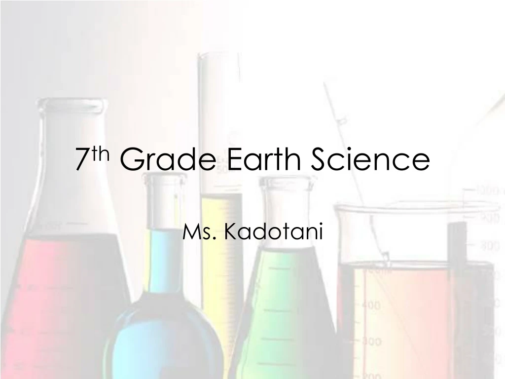 7 th grade e arth science