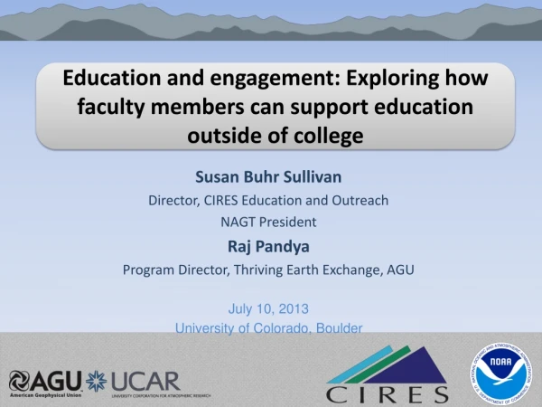 Education and engagement: Exploring how faculty members can support education outside of college