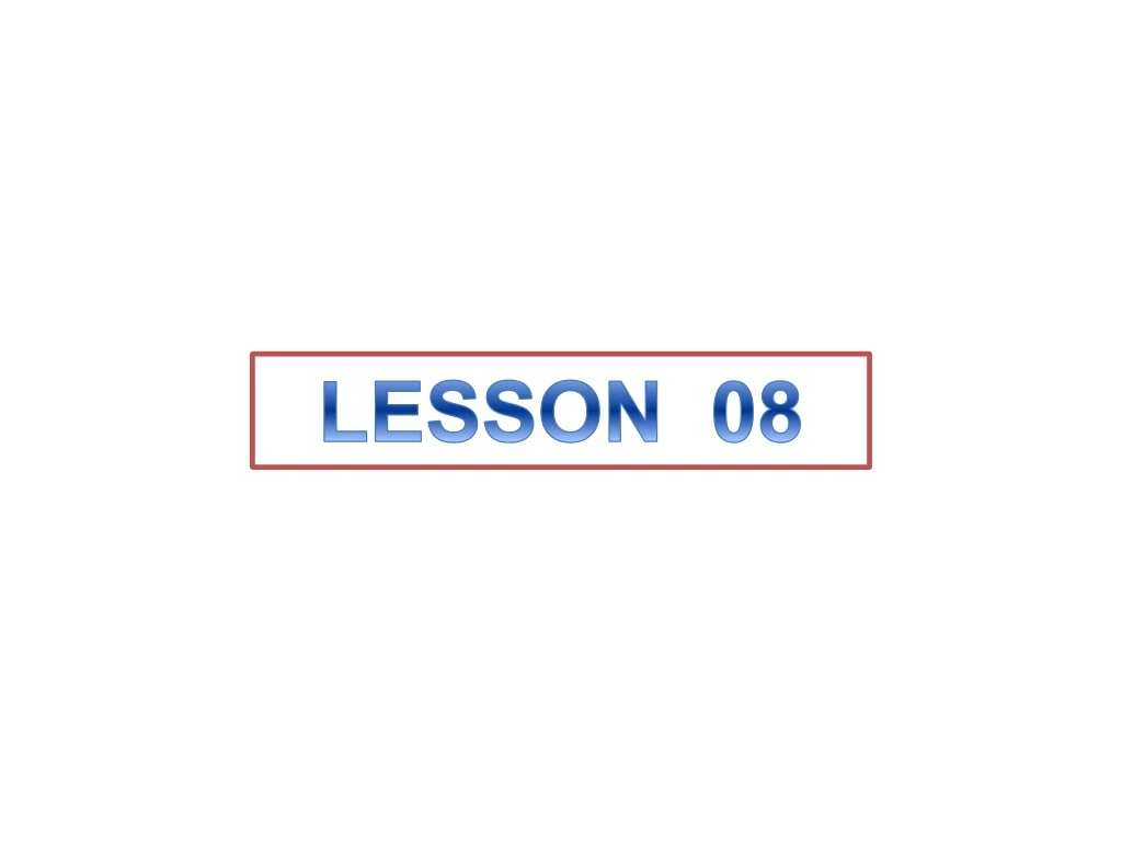 lesson 08