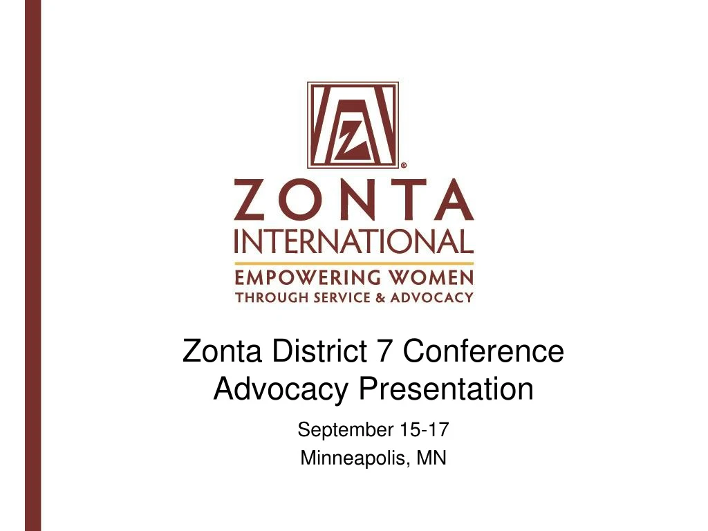 zonta district 7 conference advocacy presentation