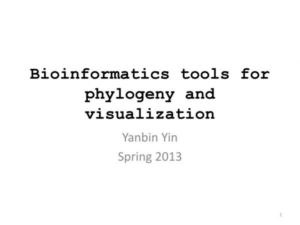 Bioinformatics tools for phylogeny and visualization