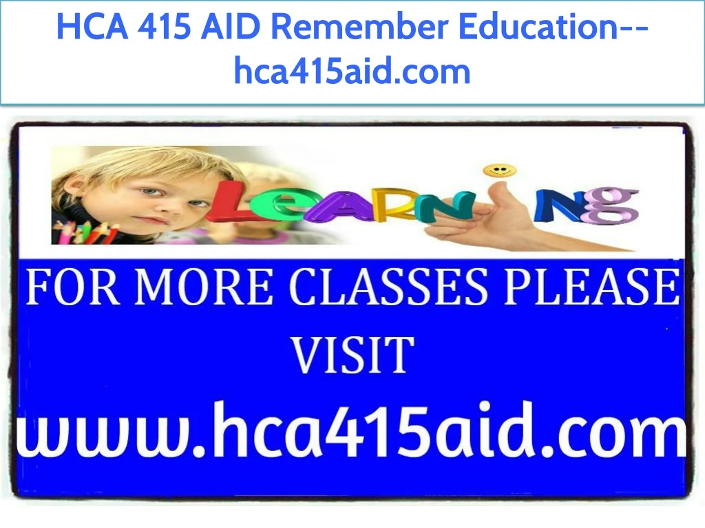 hca 415 aid remember education hca415aid com