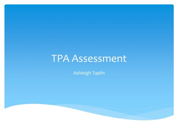 TPA Assessment