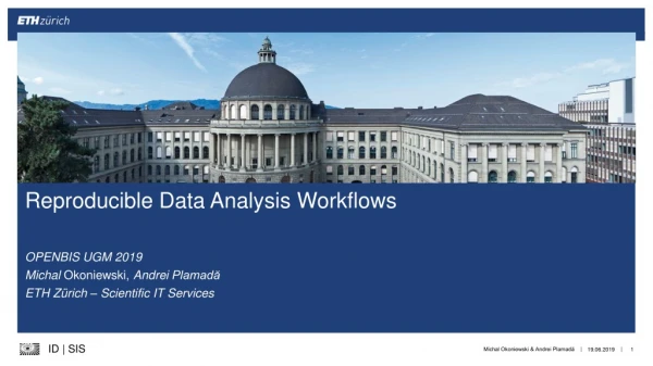 Reproducible Data Analysis Workflows