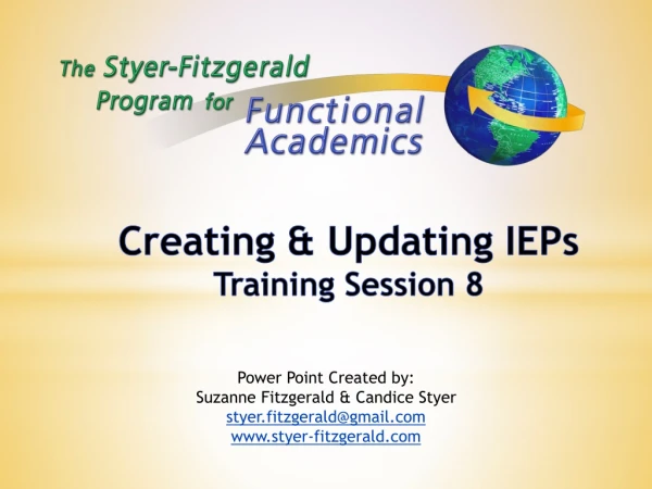 Creating &amp; Updating IEPs Training Session 8