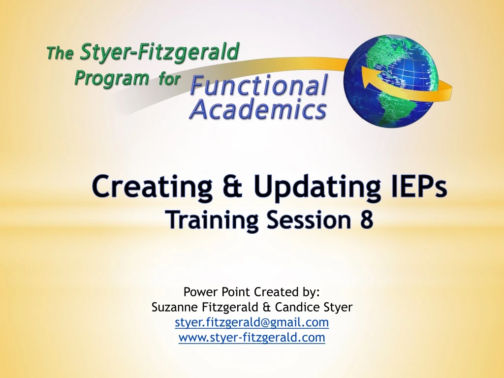 creating updating ieps training session 8