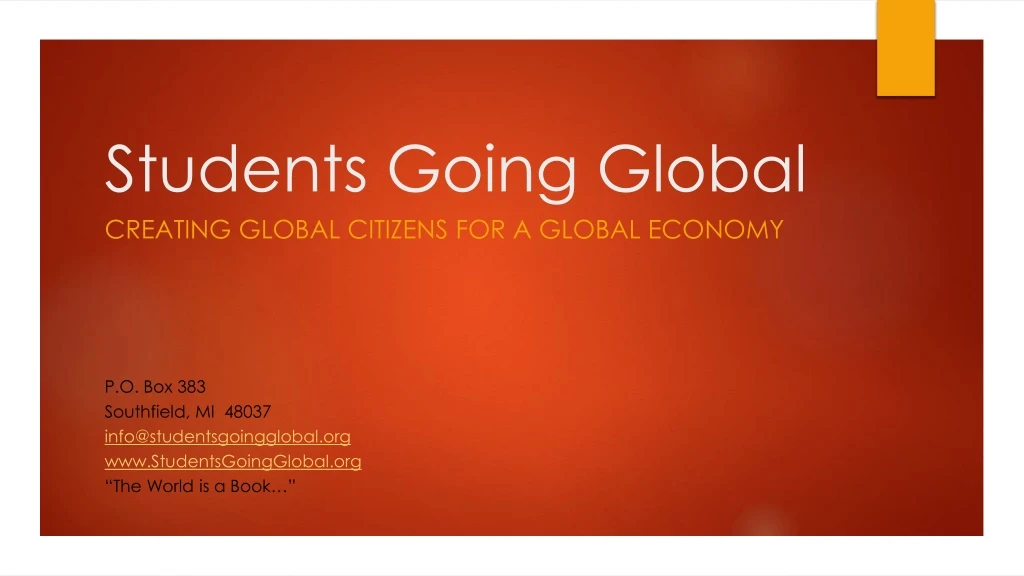students going global