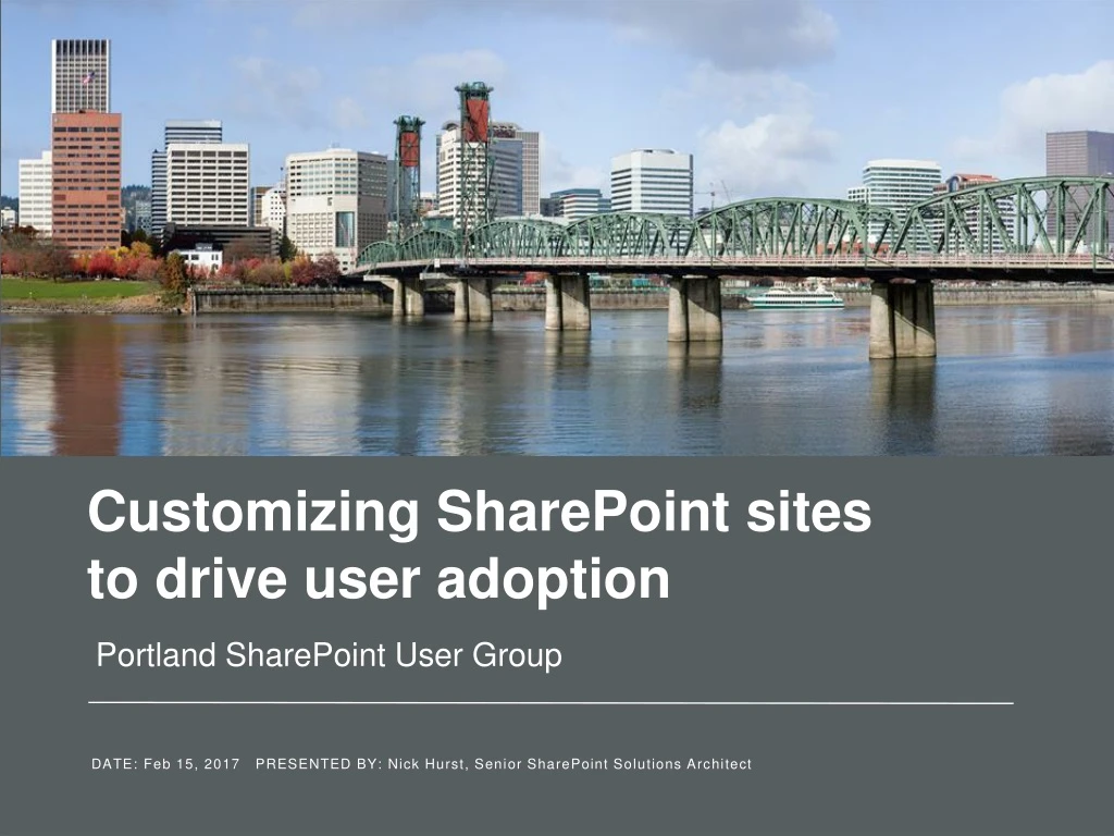 customizing sharepoint sites to drive user